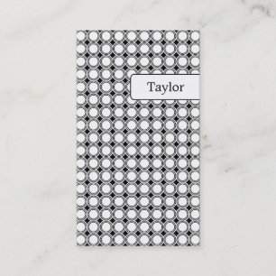 Modern Geometry Business Cards - Black