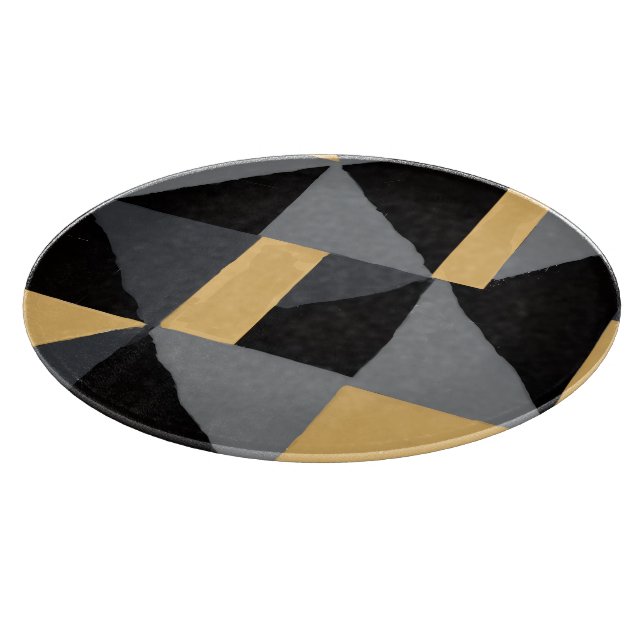 Modern Geometry Glass Cutting Board (Corner)