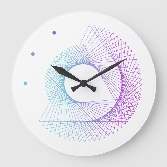 Modern Geometry Minimalist Design Large Clock (Front)