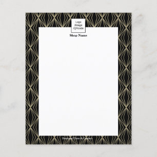 Modern Geometry Pattern Black Flyer