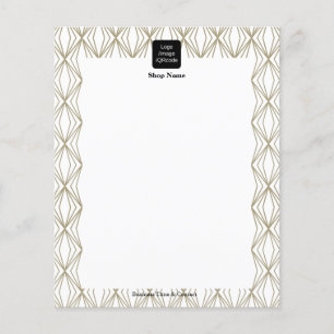 Modern Geometry Pattern Menu White