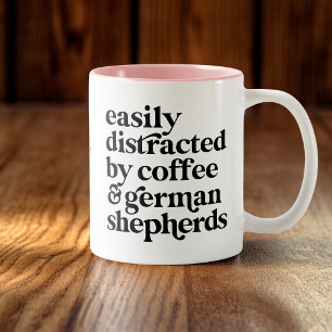 Modern German Shepherd Custom Two-Tone Coffee Mug