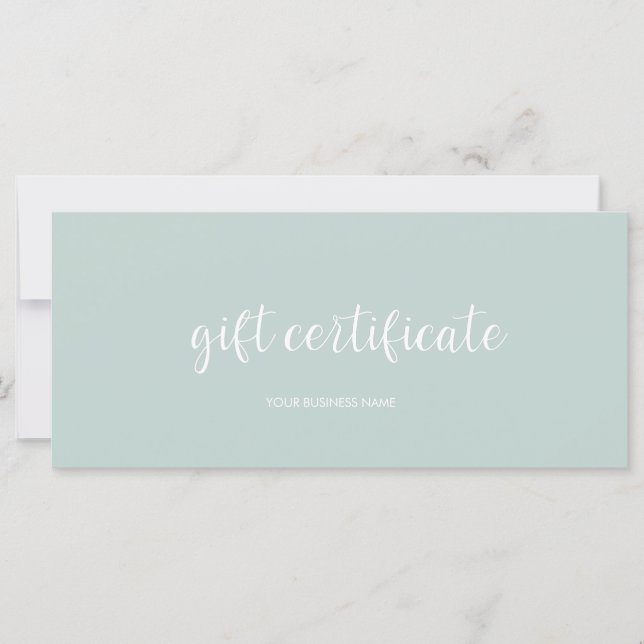Modern Gift Certificate (Front)