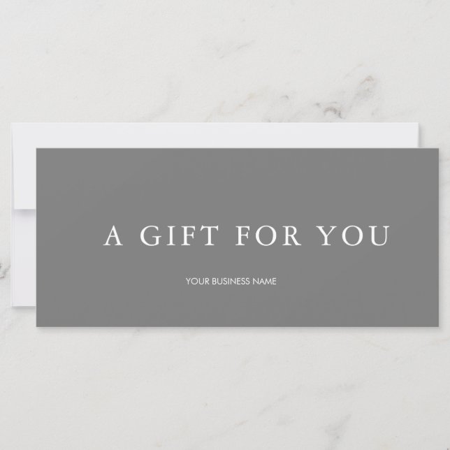 Modern Gift Certificate (Front)