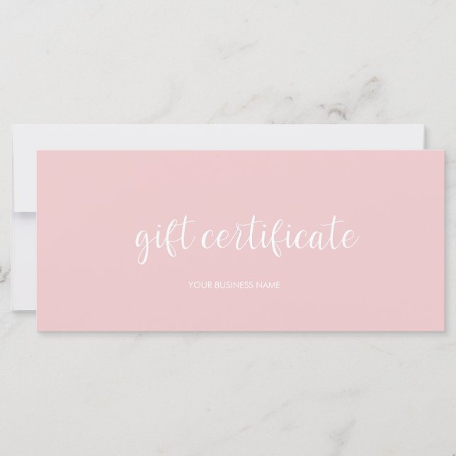 Modern Gift Certificate (Front)