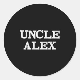 Modern Gift For Uncle Pregnancy Announcement Cool  Classic Round Sticker
