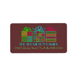 Modern Gift Holiday Address Labels