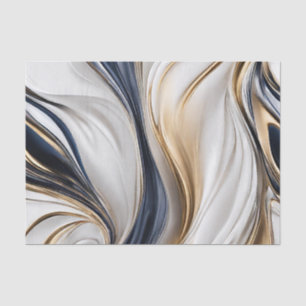 Modern Gift Wrapping-Blue White and Gold- Tissue Paper