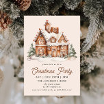 Modern Gingerbread House Christmas Party Invitation<br><div class="desc">Set the tone for a sweet and festive celebration with the Modern Gingerbread House Christmas Party Invitation. Featuring a stylish, contemporary take on the classic gingerbread house, this invitation is perfect for gathering friends and family for a fun-filled holiday party. The whimsical design, combined with modern typography, captures the magic...</div>