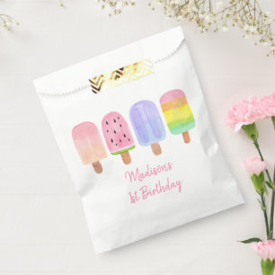 Modern Girl Popsicle Birthday Favour Bag