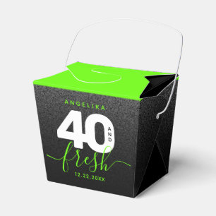 Modern Girly Bright Green 40 and Fresh Favor Box