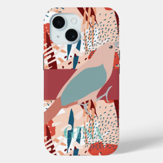 Modern Girly Cute Personalized iPhone 15 Case