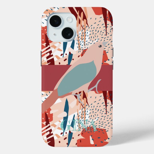 Modern Girly Cute Personalized Case-Mate iPhone Case (Back)