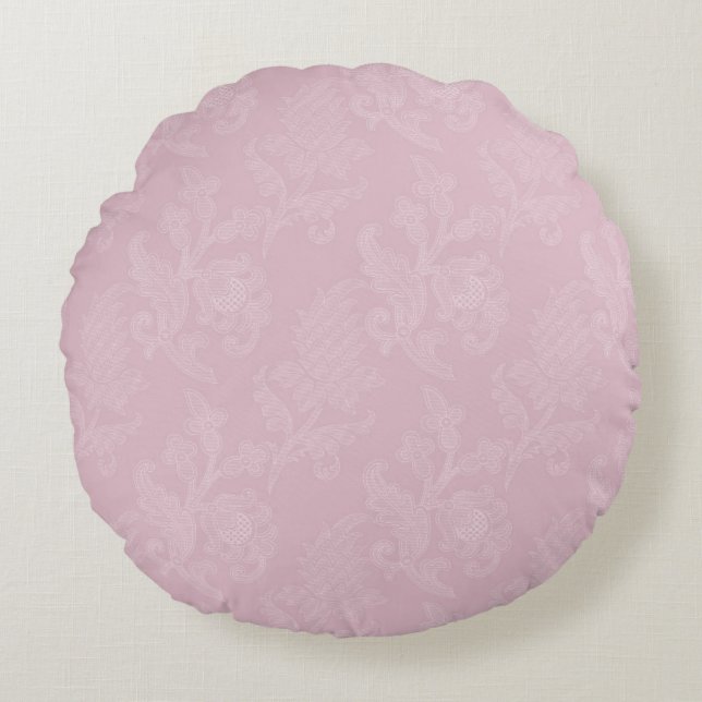 Modern Girly Design Round Pillow (Front)