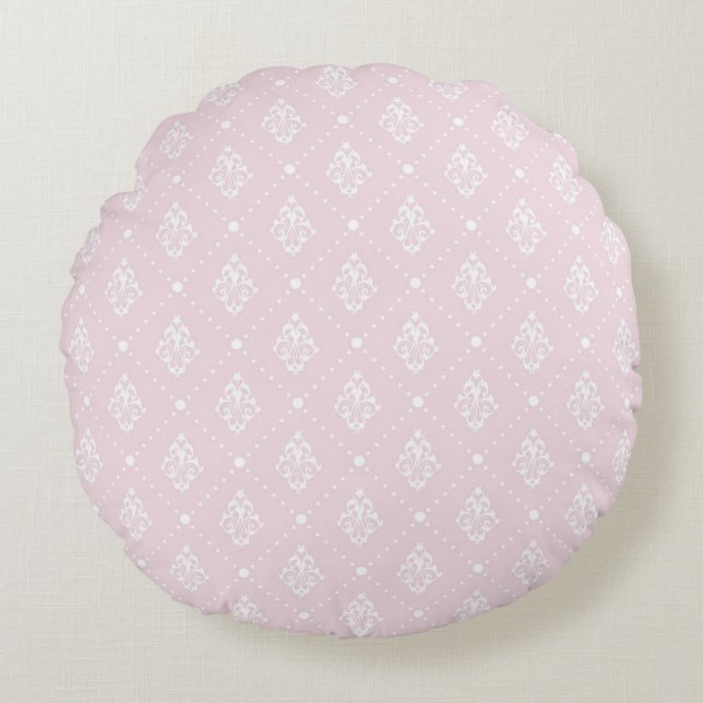 Modern Girly Design Round Pillow (Front)