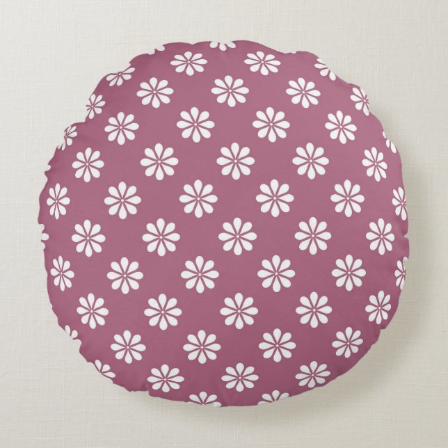 Modern Girly Design Round Pillow (Front)
