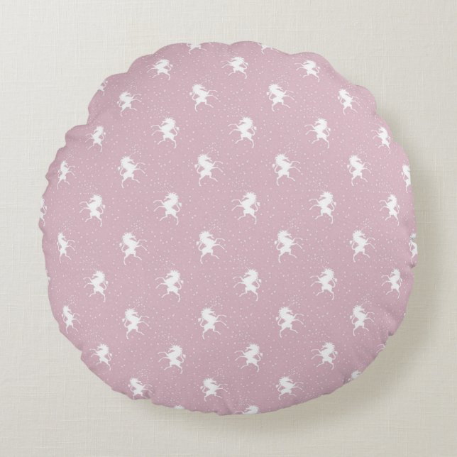 Modern Girly Design Round Pillow (Front)