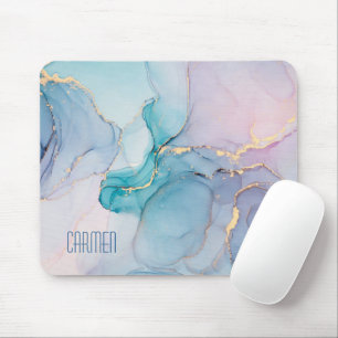 Modern Girly Elegant Simple Name Mouse Pad