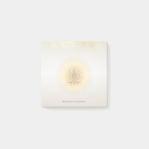Modern Girly Faux Gold Confetti,Lotus Post-it Notes
