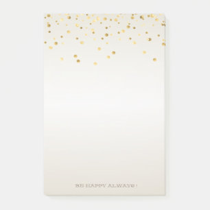 Modern Girly Faux Gold Confetti   -Personalized Post-it Notes