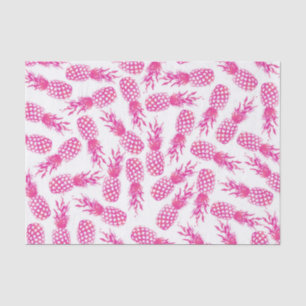 Modern girly fuchsia cute pineapple pattern tissue paper