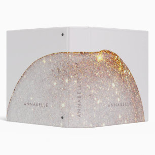 Modern girly gold watercolor shapes simple elegant binder