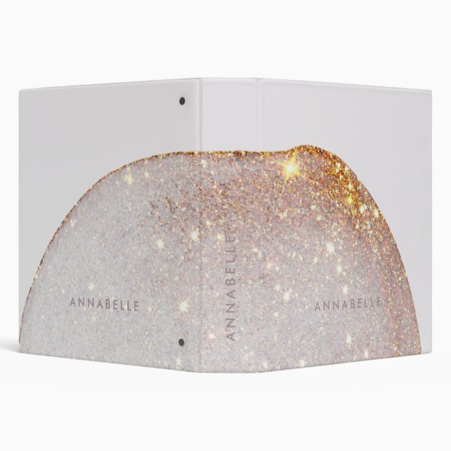 Modern girly gold watercolor shapes simple elegant binder (Background)