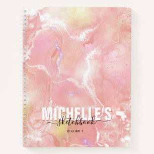 Modern Girly Iridescent Purple Elegant Sketchbook  Notebook