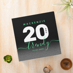 Modern Girly Mint Green 20 and Trendy Binder