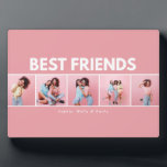 Modern girly multi photo script trendy bestfriend plaque<br><div class="desc">Let that special person know they're you're best friends with this modern minimal typography design,  add your own multi photos. Beautiful thoughtful gift. Colors can be changed.</div>