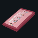 Modern girly multi photo script trendy bestfriends trifold wallet<br><div class="desc">Let that special person know they're you're best friends with this modern minimal typography design,  add your own multi photos. Beautiful thoughtful gift. Colours can be changed.</div>