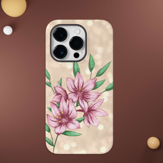 Modern Girly Pink Floral Case-Mate iPhone Case (Creator Uploaded)