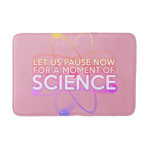 Modern Girly Pink Science Cool Funny Quote Bath Mat