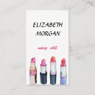 Modern Girly Professional ,Lipsticks Business Card