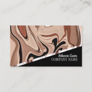 Modern Girly Stylish Beige Pink Fashion Beauty Business Card