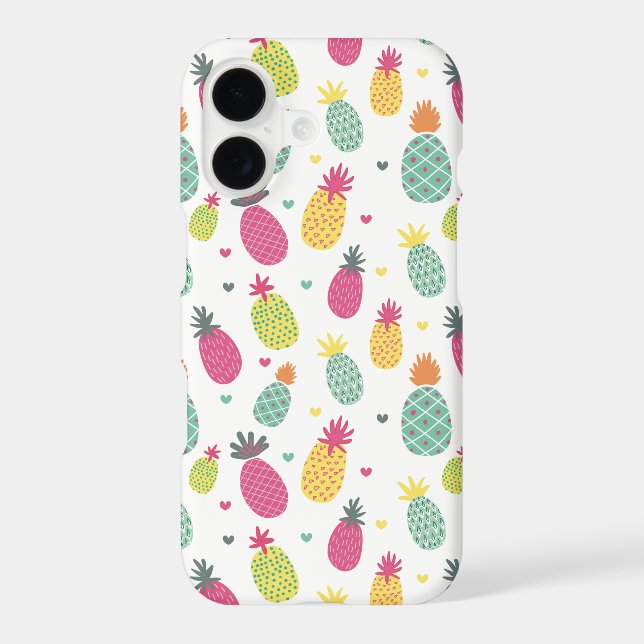 Modern Girly Tropical Pineapple Pattern (Back)
