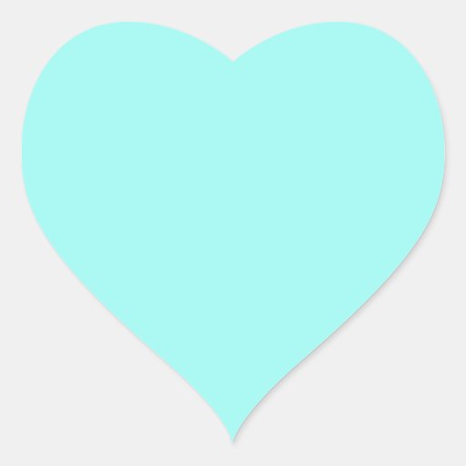 Modern girly turquoise aqua chic Tiffany Blue Heart Sticker | Zazzle