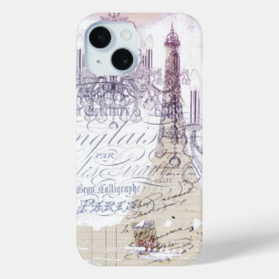 modern girly vintage chandelier paris eiffel tower iPhone 15 case