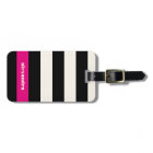 Modern Glam Black, Cream & Fuchsia Stripe
