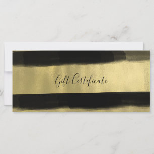 Modern Glam Black & Gold Paint Gift Certificate