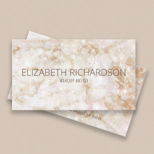 Modern Glam Chic Elegant Luxury White Neutral Business Card