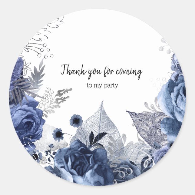 Modern Glam Chic Flowers for all occasions Classic Round Sticker (Front)