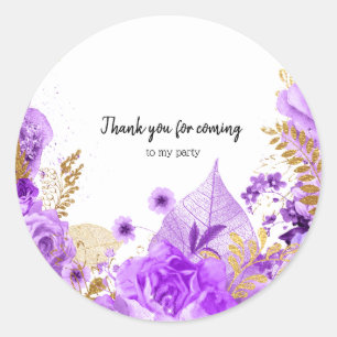 Modern Glam Chic Flowers for all occasions Classic Round Sticker