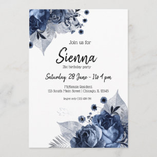 Modern Glam Chic Flowers for all occasions Invitation