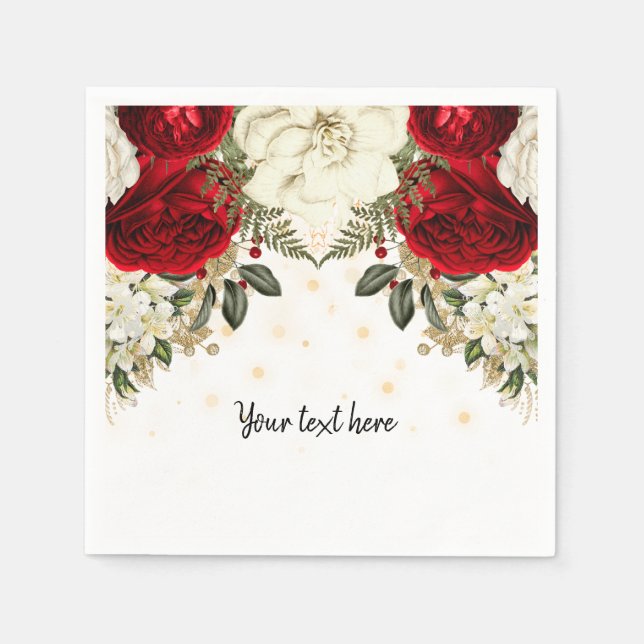 Modern Glam Chic Flowers for all occasions Napkin (Front)