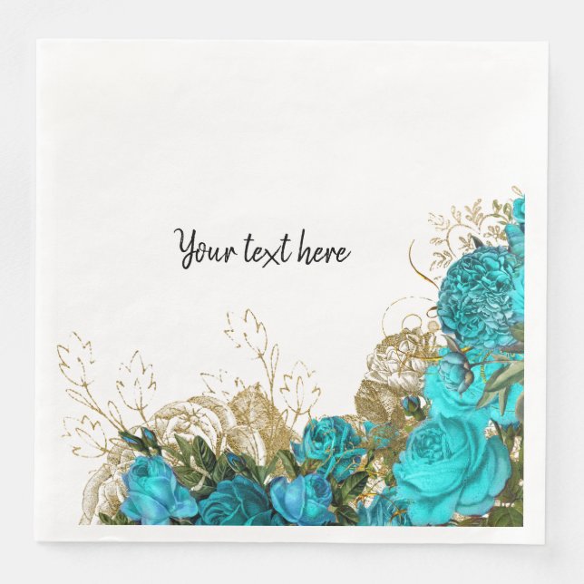 Modern Glam Chic Flowers for all occasions Napkin (Front)