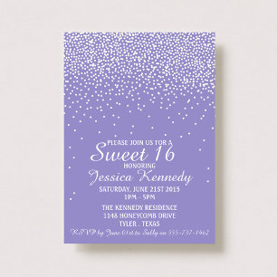 Modern Glam Confetti Sweet 16 Birthday Invitation