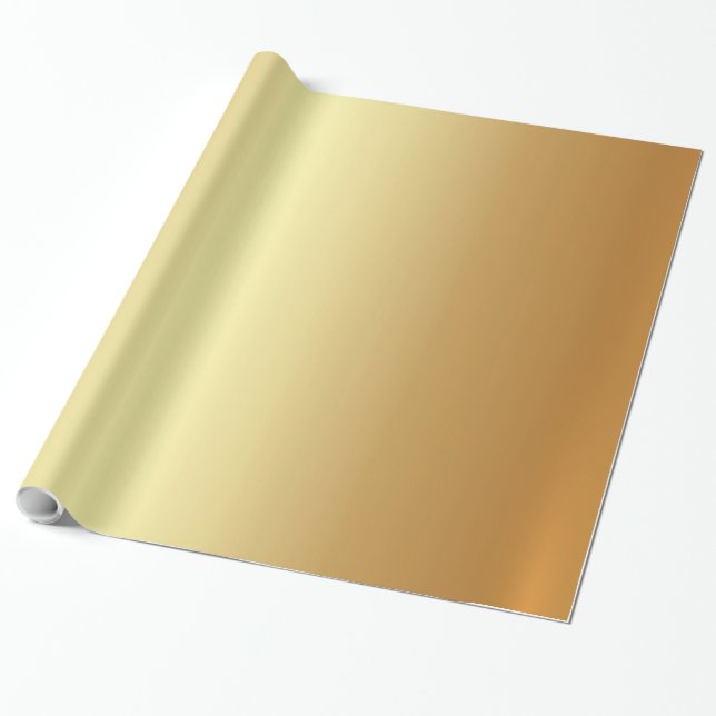Modern Glam Elegant Gold Cool Golden Gift Wrapping Paper (Unrolled)