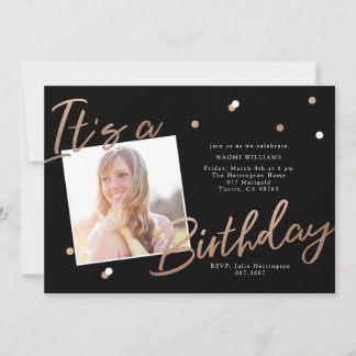 Modern Glam (Faux Gold) Invitation