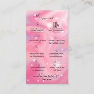 Modern Glam Iridescent Nails Application Guide  Bu Business Card